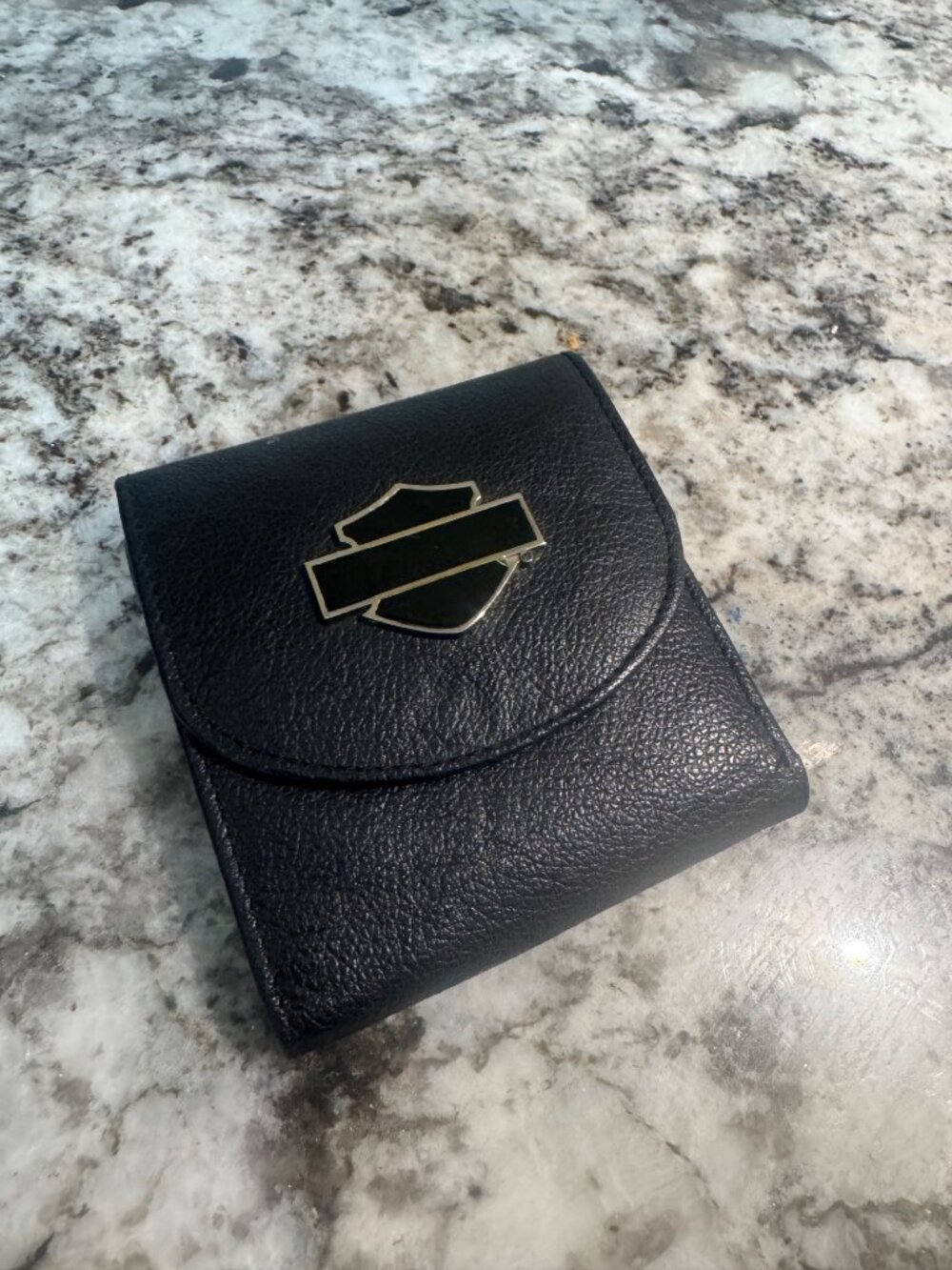 Harley Davidson Black Wallet logo